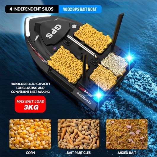Köderboot Lokeevan V802 Pro GPS BeiDou 160 Punkte 4 Zonen