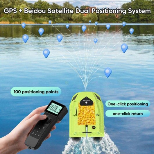Barco Cebador Lokeevan D50b GPS BeiDou Retorno Automático