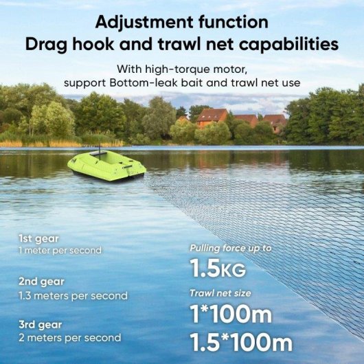 Barco Cebador Lokeevan D50b GPS BeiDou Retorno Automático