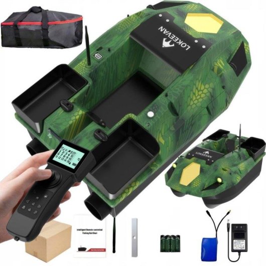 Barco Cebador GPS Lokeevan D70E 12V 600m 3 Compartimentos