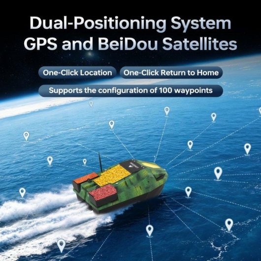 Barco Cebador GPS Lokeevan D70E 12V 600m 3 Compartimentos