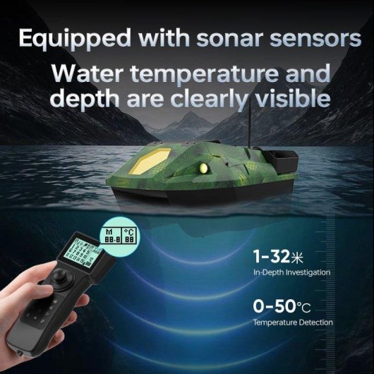 Barco Cebador GPS Lokeevan D70E 12V 600m 3 Compartimentos