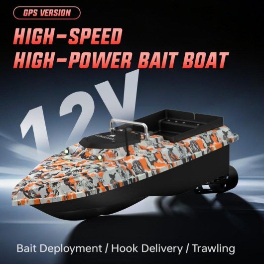 Barco Cebador de Pesca Lokeevan D80E GPS BeiDou Sonar 12V