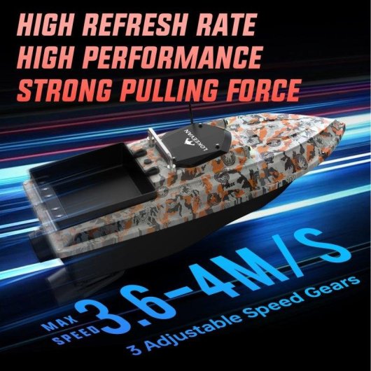Barco Cebador de Pesca Lokeevan D80E GPS BeiDou Sonar 12V