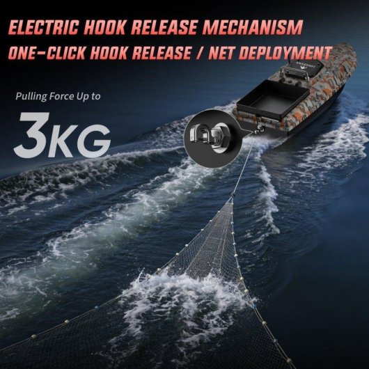 Barco Cebador de Pesca Lokeevan D80E GPS BeiDou Sonar 12V