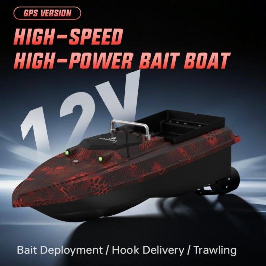 Barco cebador de pesca Lokeevan D80E GPS Sonar BeiDou 12V mando 2,4 GHz