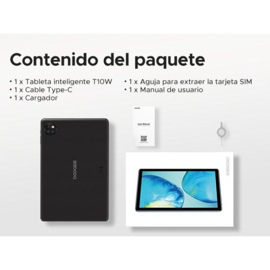 Tablet Doogee T10w 4G LTE 10,1" 4GB 128GB Grigio