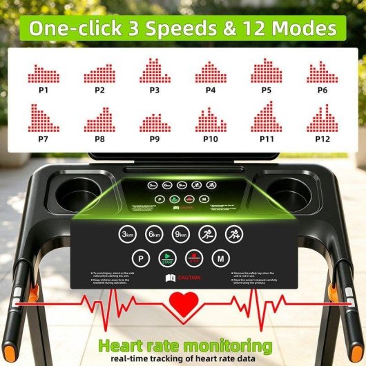 Cinta de correr Tenboom FZ05X Motor 3,0 CV Inclinación 12% Bluetooth Plegable