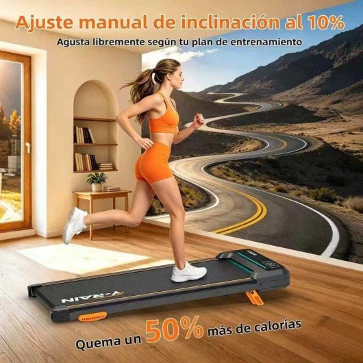 Cinta de correr TENBOOM F6 LED RGB Motor 2,5 CV Inclinación 10%