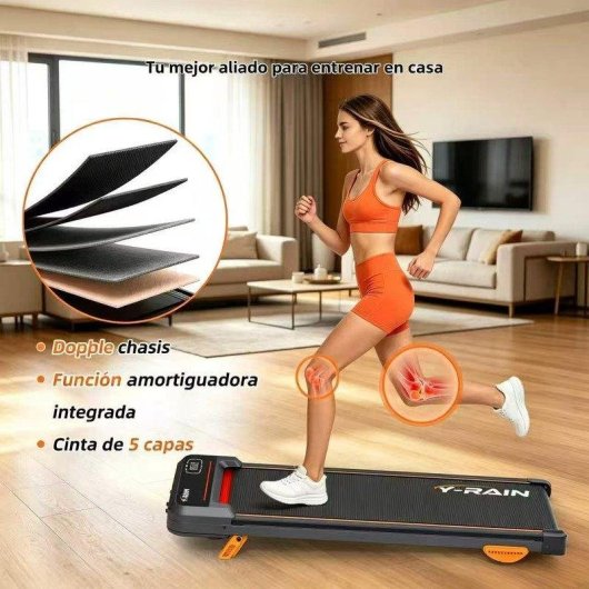 Cinta de correr TENBOOM F6 LED RGB Motor 2,5 CV Inclinación 10%