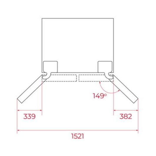 Frigorífico Americano Teka RMF75820 Cristal No Frost 183cm 436L E Preto