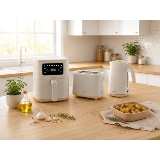 Friteuse sans Huile Flama 651FL 6L 2000W 8 programmes avec Minuterie digitale
