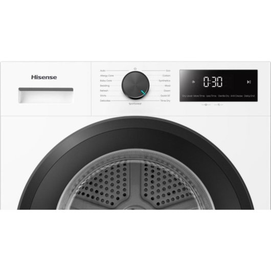 Secadora de condensación Hisense DH1I800UWDE 8 kg Clase D con bomba de calor