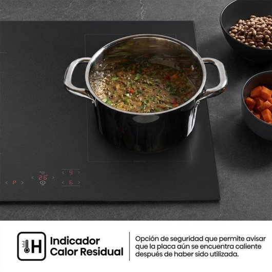 Placa de inducción Hisense 4 zonas 7360W negro mate