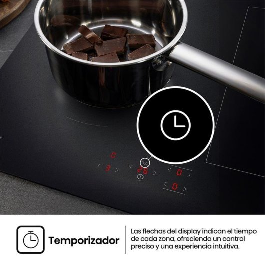 Placa de inducción Hisense 4 zonas 7360W negro mate