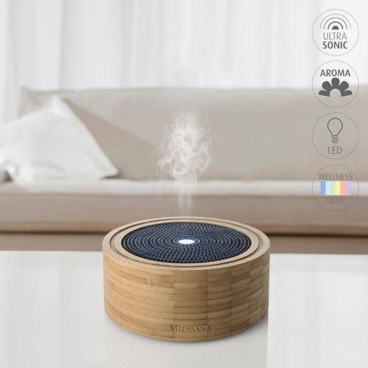 Diffuseur d'arome Medisana AD 625 Bamboo 6 couleurs 0,1 L 12 W