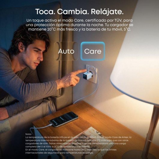 Cargador de Pared Anker Nano 45W USB-C con Pantalla Inteligente