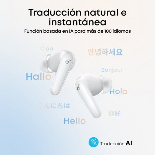 Auriculares Soundcore R60I NC draadloos Bluetooth met actieve ruisonderdrukking IP55 wit