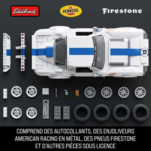 Mega Hot Wheels Brick Shop Elite Corvette Grand Sport 1/16 918 peças