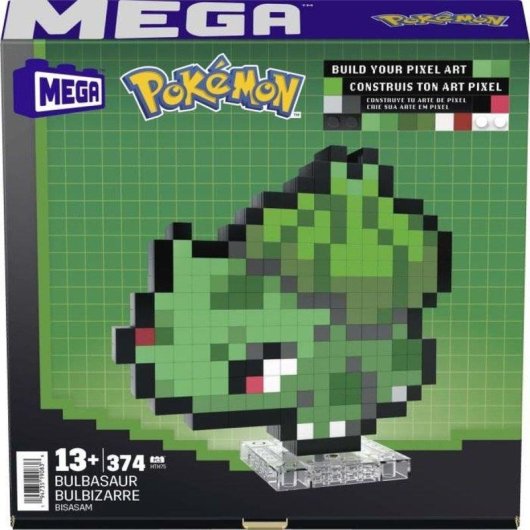 Mega Pokémon Bulbasaur Bulbizarre Pixel Art HTH75 374 pièces