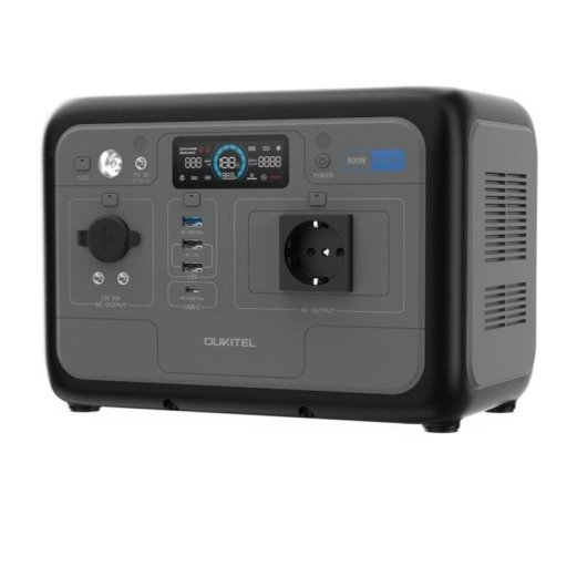 Estación de energía Oukitel P800E 512Wh 7 puertos LiFePO4 Carga rápida solar y AC