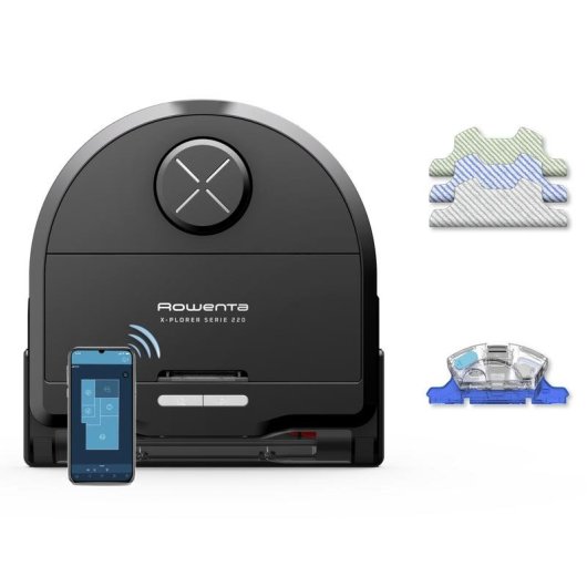 Robot aspirador Rowenta X-Plorer RR9475 con navegación inteligente y función fregado