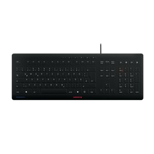 Teclado Contour Design Stream mecânico com fio USB QWERTZ alemão preto