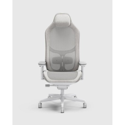 Cadeira Gaming Fractal Design Refine 2 Mesh Light Cinzento Base Alumínio Branco