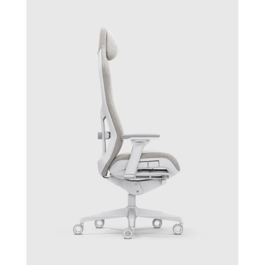Cadeira Gaming Fractal Design Refine 2 Mesh Light Cinzento Base Alumínio Branco