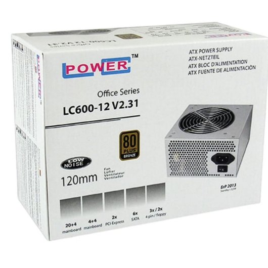Fonte de Alimentação LC-Power LC600-12 V2.31 400W Certificação 80 PLUS Bronze ATX não modular