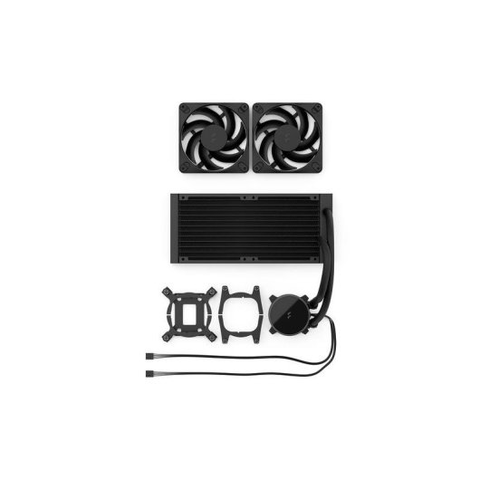 Flüssigkeitskühlung Fractal Design Radius 240 240mm 2 Lüfter Schwarz