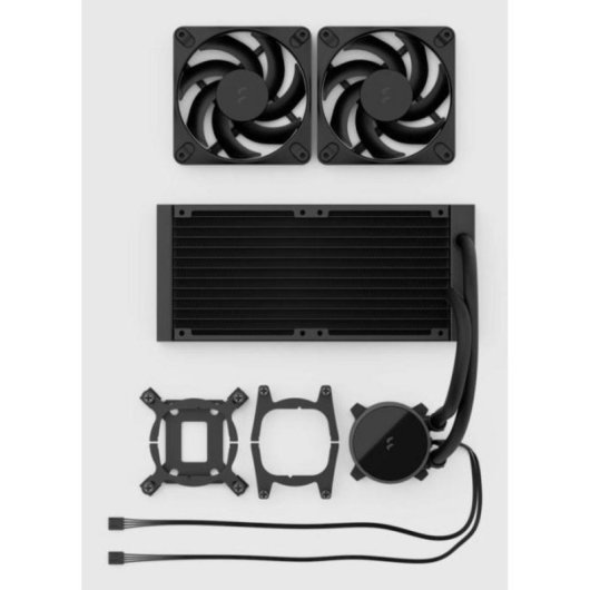 Flüssigkeitskühlung Fractal Design Radius 240 240mm 2 Lüfter Schwarz