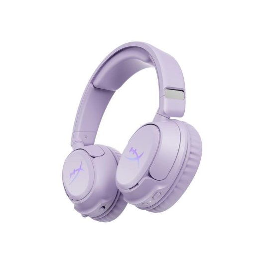 Auriculares HyperX Cloud Flight 2 inalámbricos Bluetooth con cancelación activa de ruido y RGB, color lavanda