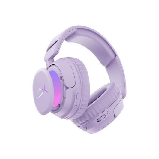 Auriculares HyperX Cloud Flight 2 inalámbricos Bluetooth con cancelación activa de ruido y RGB, color lavanda