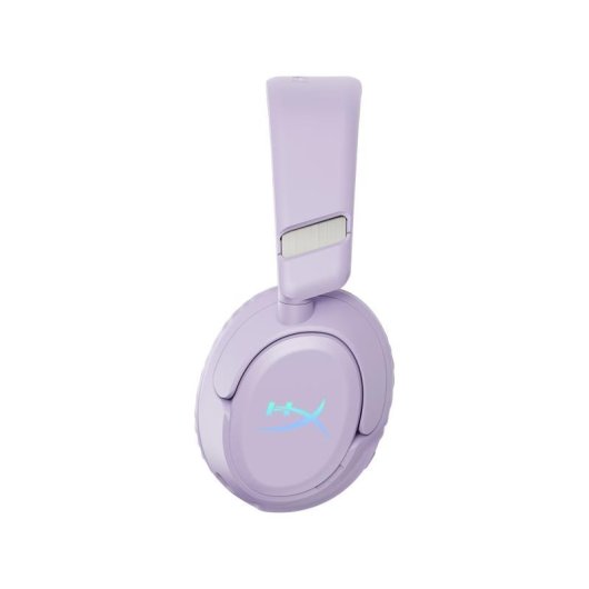 Auriculares HyperX Cloud Flight 2 inalámbricos Bluetooth con cancelación activa de ruido y RGB, color lavanda
