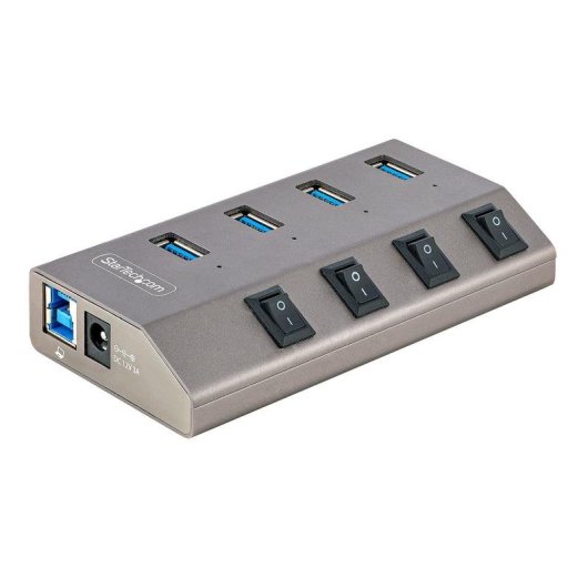 Hub StarTech.com 4 ports USB 3.2 Gen 1 5 Gbps avec interrupteurs individuels