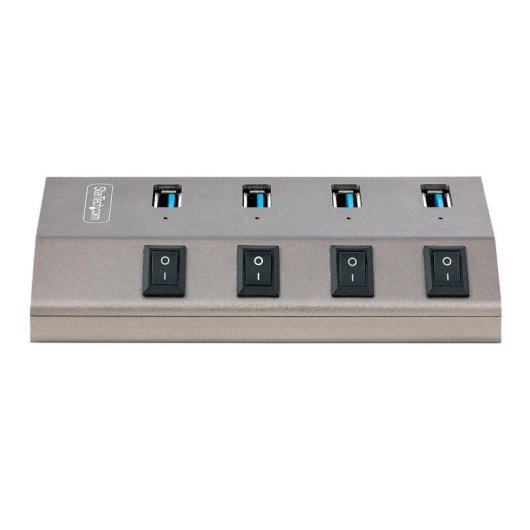 Hub StarTech.com 4 ports USB 3.2 Gen 1 5 Gbps avec interrupteurs individuels
