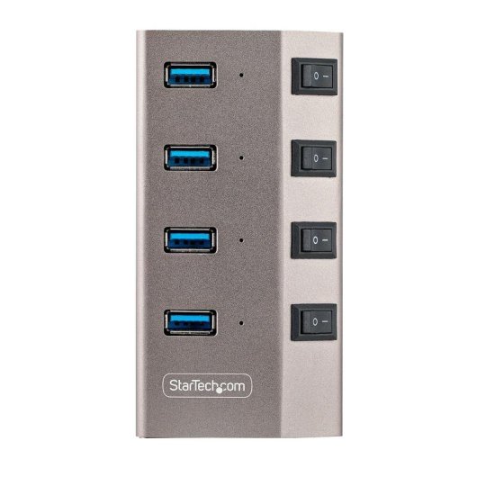Hub StarTech.com 4 ports USB 3.2 Gen 1 5 Gbps avec interrupteurs individuels