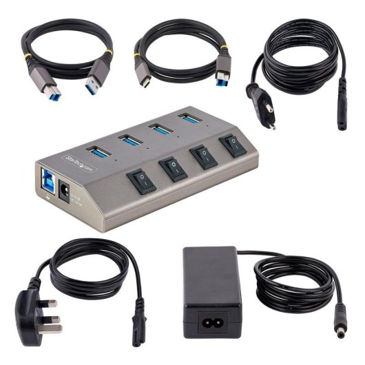 Hub StarTech.com 4 ports USB 3.2 Gen 1 5 Gbps avec interrupteurs individuels