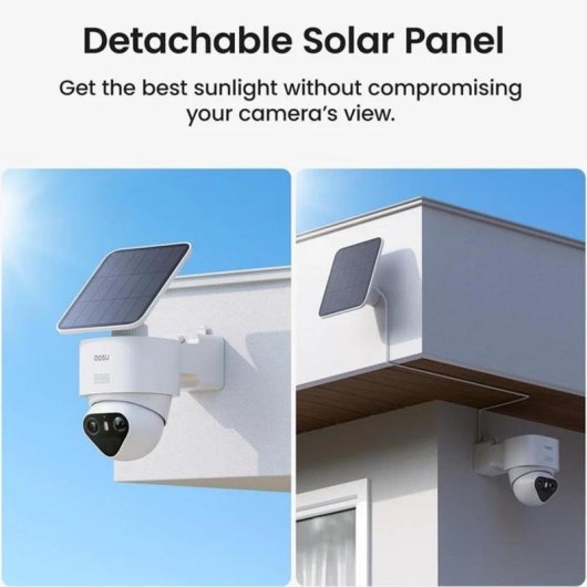 Videocamere di sorveglianza AOSU C9X11 Visione Notturna Esterna Pannello Solare Audio Bidirezionale