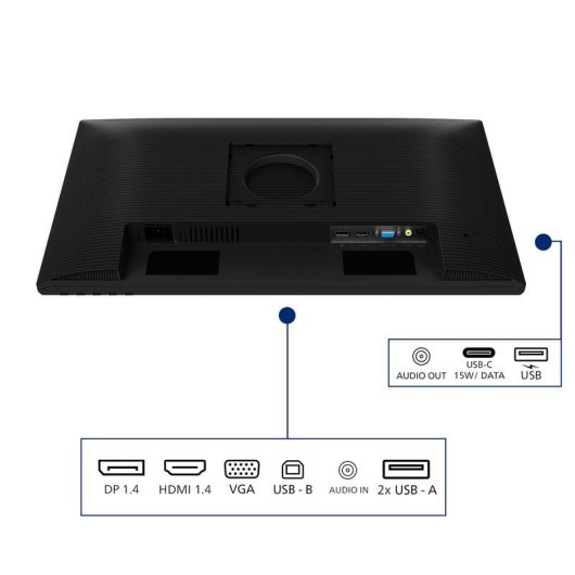 Monitor Philips 24B2N3200A/00 23,8" FullHD 120Hz IPS Altifalantes Ajuste altura