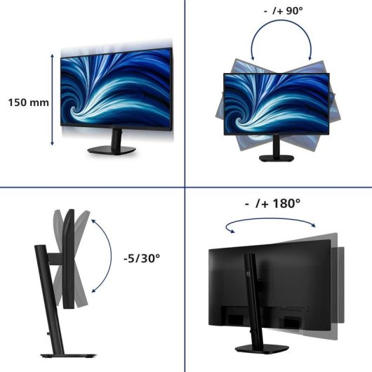 Monitor PC Philips 3000 Series 27B2N3200A/61 27" FullHD 120Hz IPS Altoparlanti Regolazione altezza