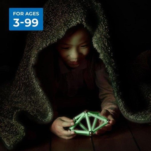 Geomag Ecofriendly Glow Set 42 Peças De Construção Magnética Com Varas Luminosas E Esferas 42 peças