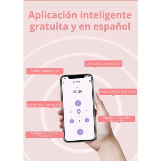 Sacaleches Eléctrico Portátil Smartia RH702 con App Bluetooth Manos Libres