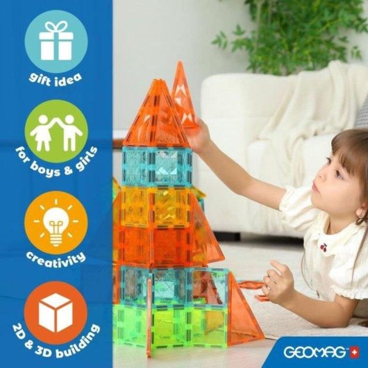 Geomag GM4100 Tiles Gems Set De Construção Magnético 16 peças