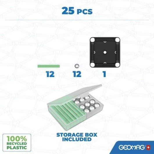Geomag Ecofriendly Glow Set Magnético 25 Peças
