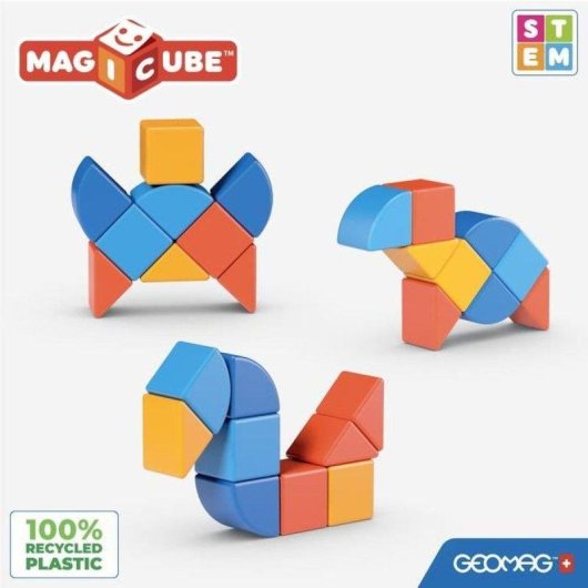 Geomag Magicube Shapes 208 Conjunto De 9 Blocos Magnéticos Em Plástico Reciclado