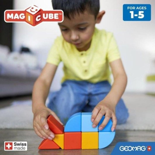 Geomag Magicube Shapes 208 Conjunto De 9 Blocos Magnéticos Em Plástico Reciclado
