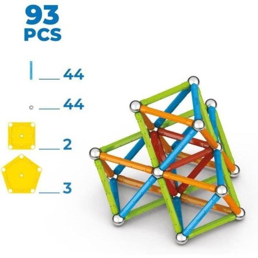 Geomag Supercolor Recycled Conjunto de Construção Magnética 93 Peças
