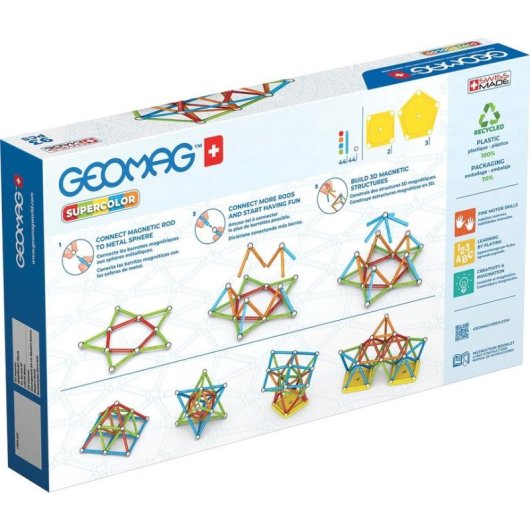 Geomag Supercolor Recycled Conjunto de Construção Magnética 93 Peças